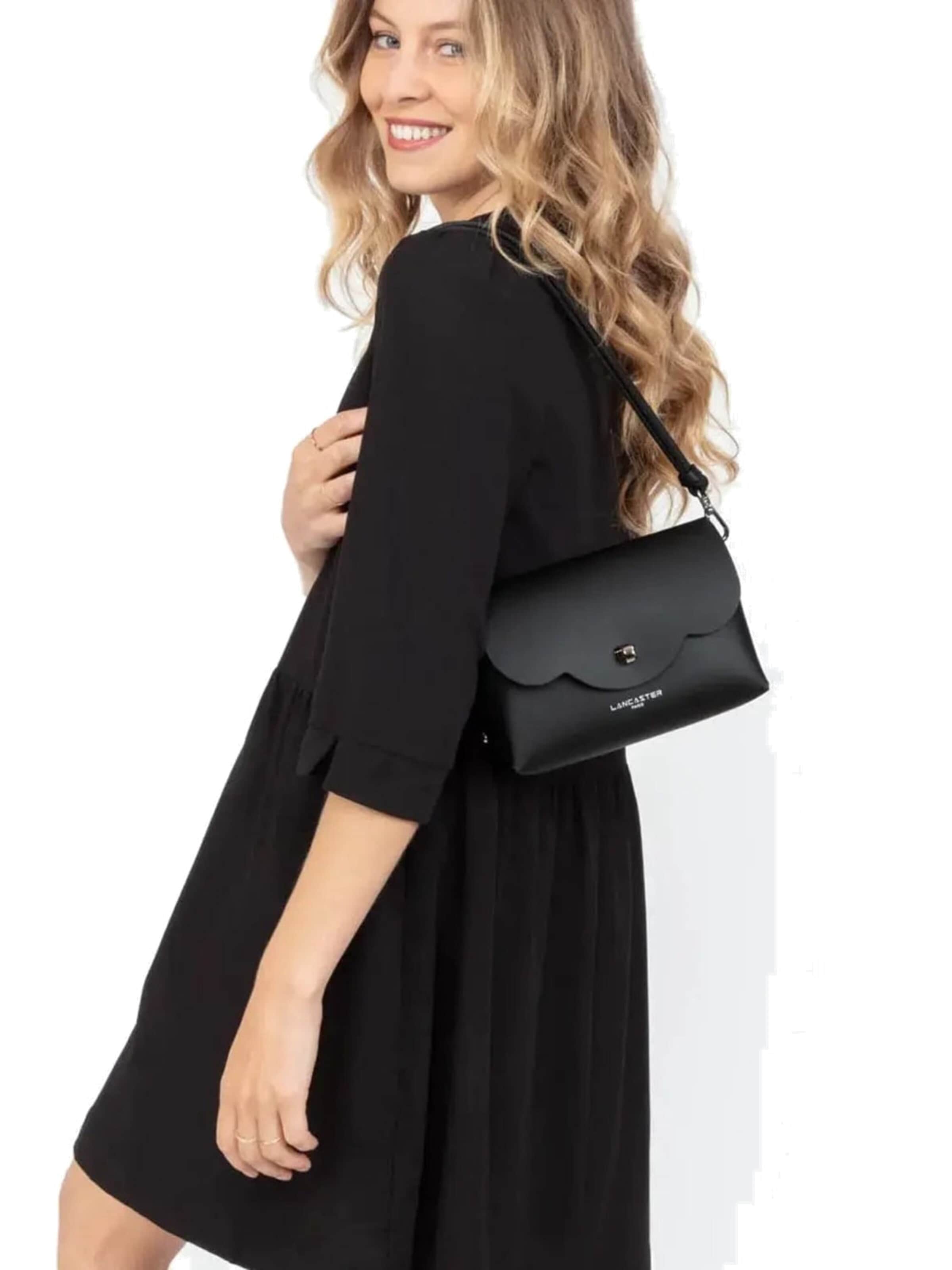 Sac bandoulière 'Lancaster Rabat Flore Noir/Rouge' LANCASTER Paris en noir