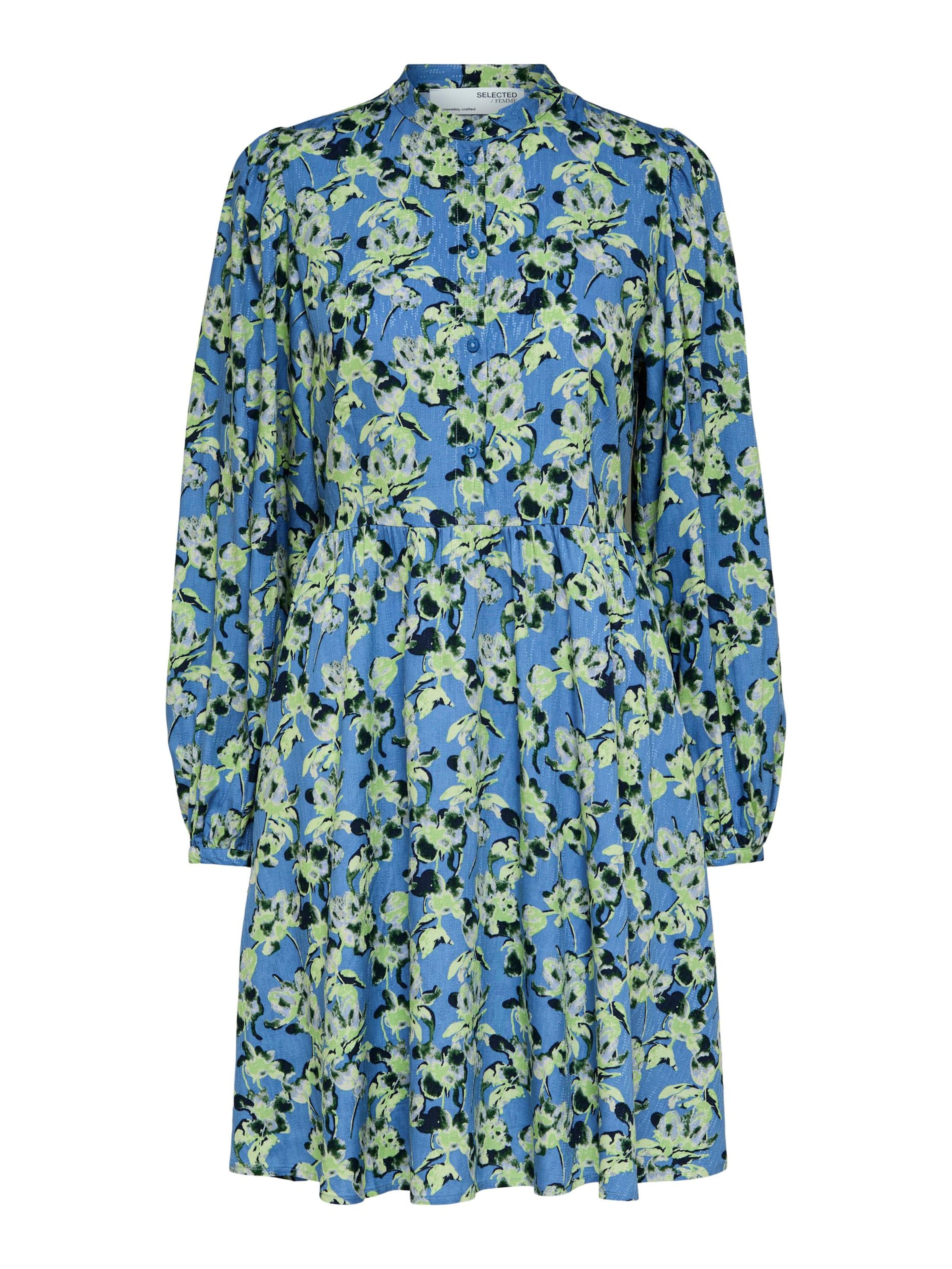 SELECTED Sukienka koszulowa 'Jana' w kolorze niebieski: przód
