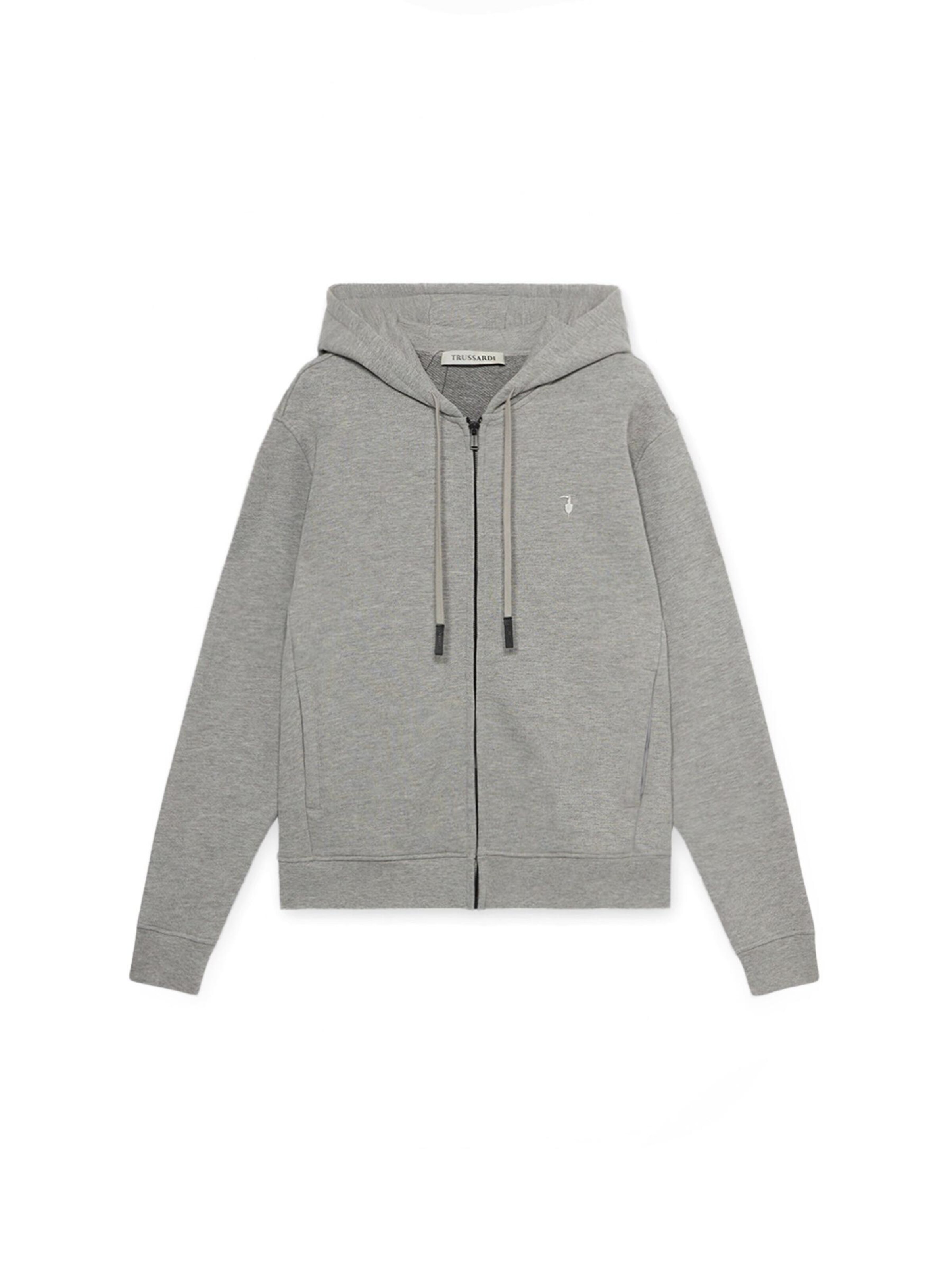 Trussardi Sweatvest in Grijs: voorkant