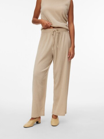 Wide Leg Pantalon 'VMLUNA' VERO MODA en gris : devant