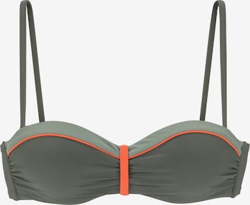 LASCANA Balconette Bra in Green: front