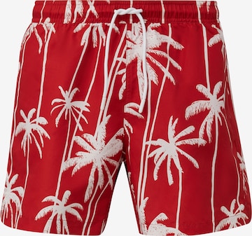 s.Oliver Board Shorts in Red: front