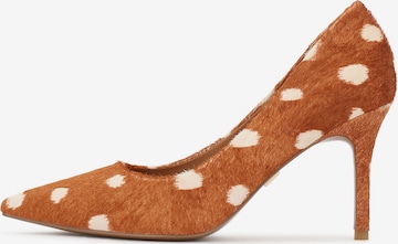 Escarpins Kazar en marron : devant