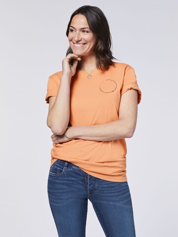 Detto Fatto Unisex T-Shirt ' mit Print-Botschaft ' in Orange: predná strana