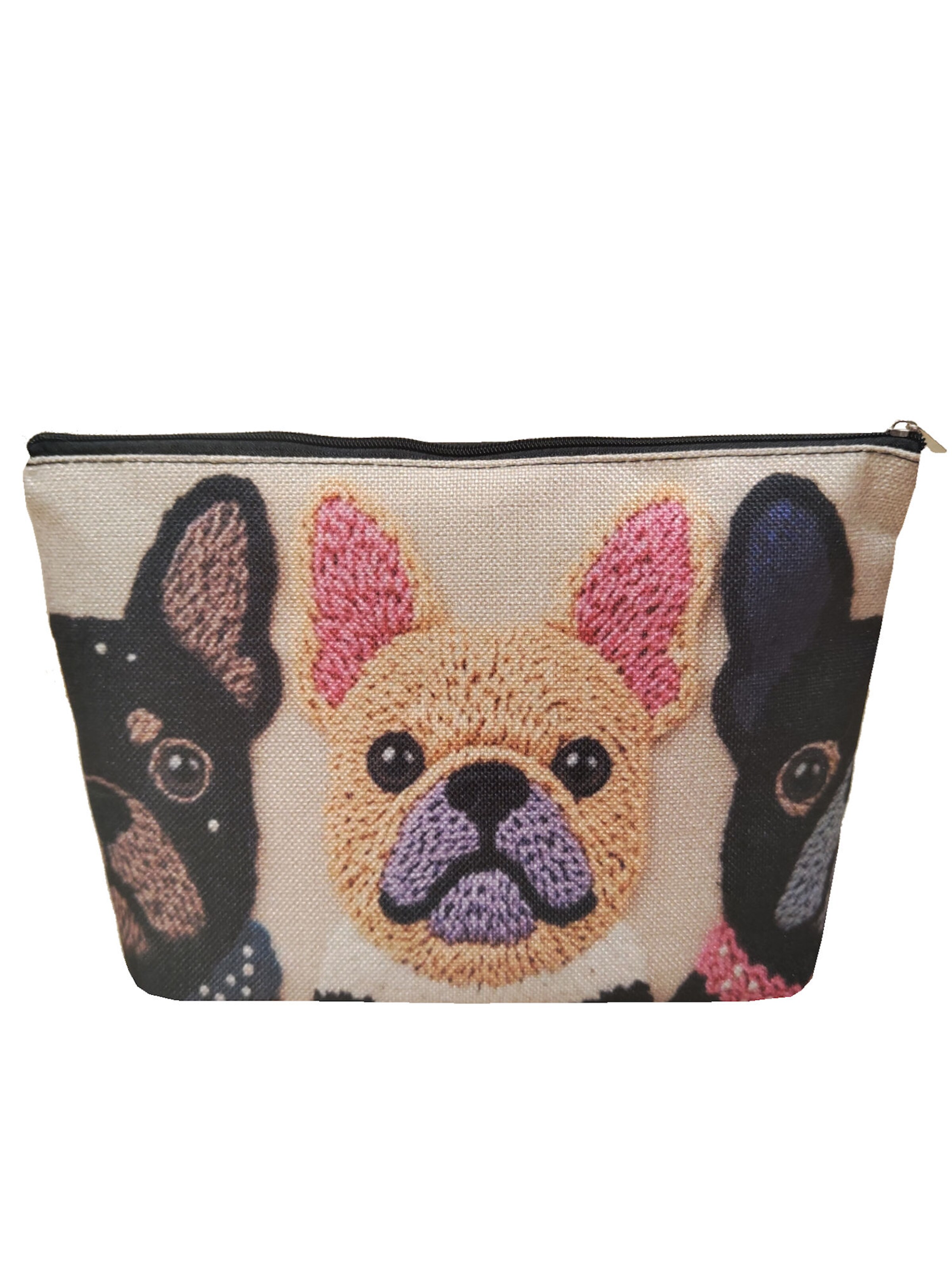 Tomshop24-7 Cosmetic Bag 'Süße Hunde' in Beige: front