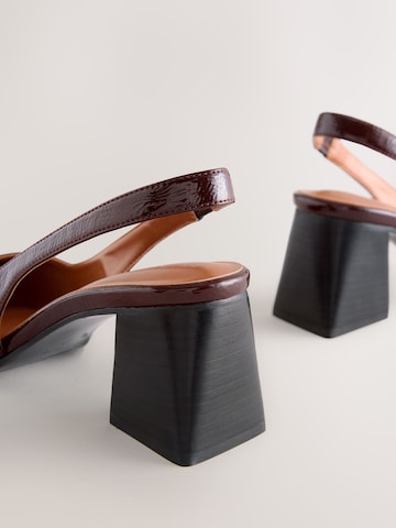 Next Lodičky s otvorenou pätou - Červená