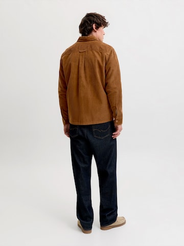 JACK & JONES Regular fit Srajca 'JJEREGENT' | rjava barva