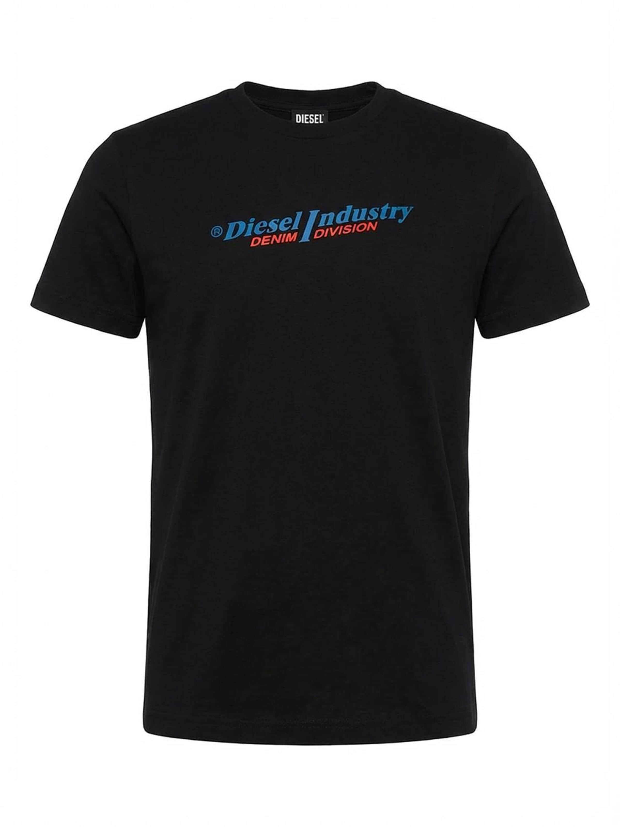 DIESEL Shirt 'T-Diegor New Industries'‌‌‌‌‌‌‌‌‌ in Schwarz: Vorderseite