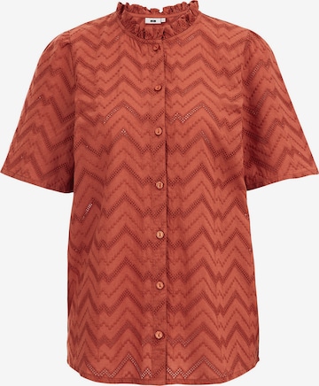 WE Fashion Blouse in Brown: front