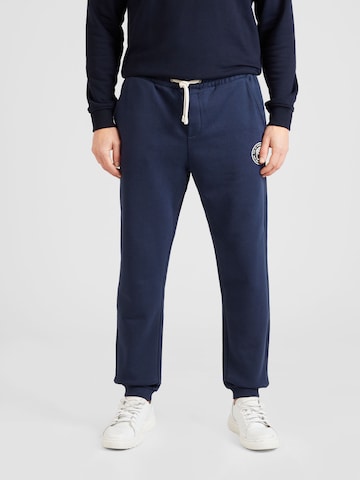 QS Tapered Broek in Blauw: voorkant