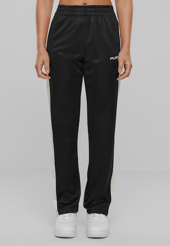 FUBU Normalny krój Spodnie sportowe 'Corporate' w kolorze czarny: przód