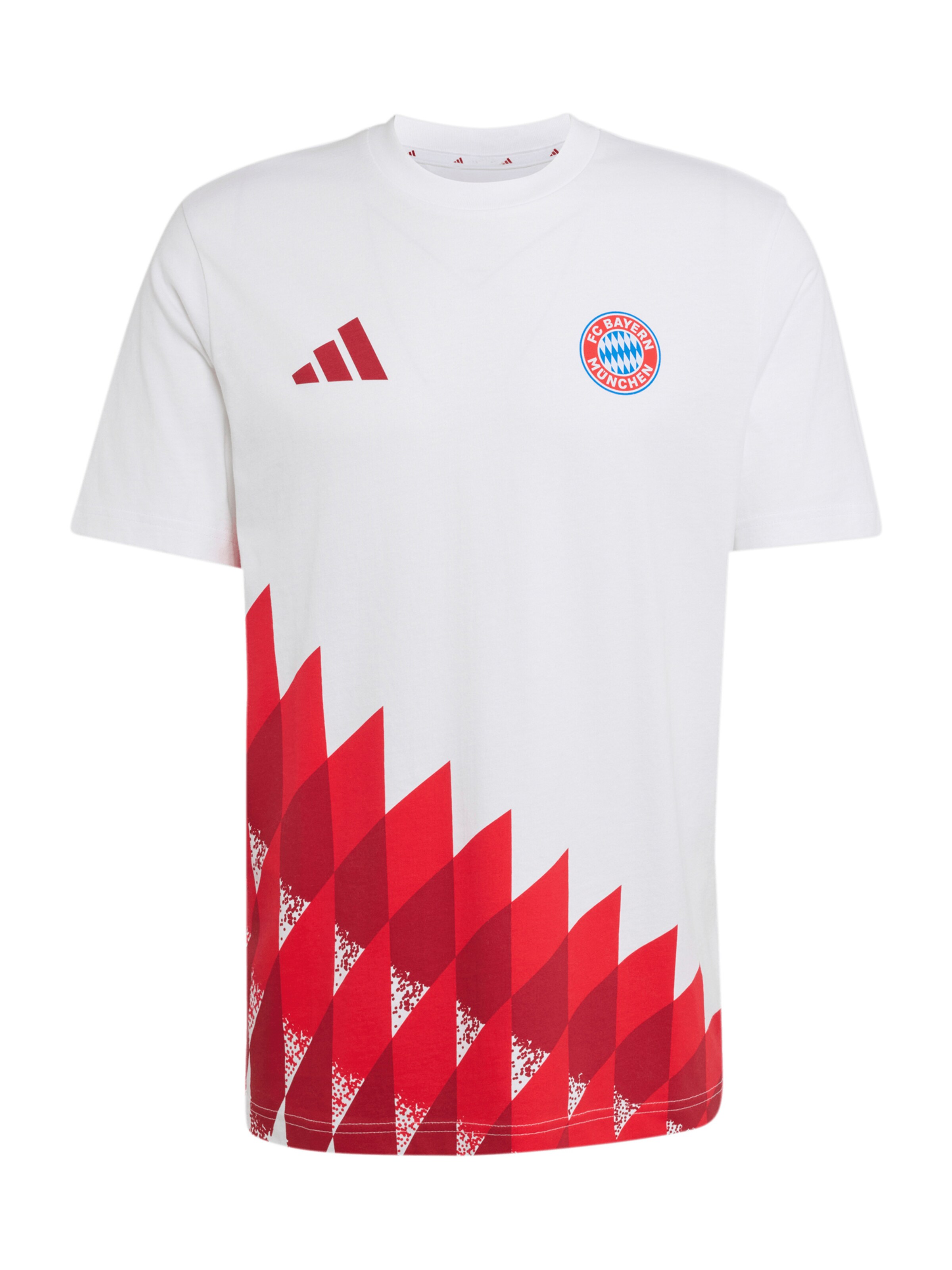 ADIDAS PERFORMANCE Sportiska stila krekls 'FC Bayern München Anthem' pieejams S, krāsa - zils / sarkans / tumši sarkans / balts, Preces skats