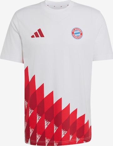 sarkans ADIDAS PERFORMANCE Sportiska stila krekls 'FC Bayern München Anthem': no priekšpuses