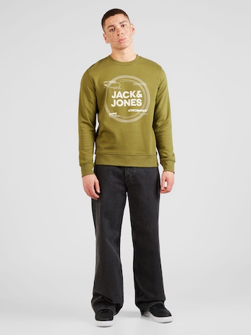 JACK & JONESSweater majica 'PILOU' - zelena boja