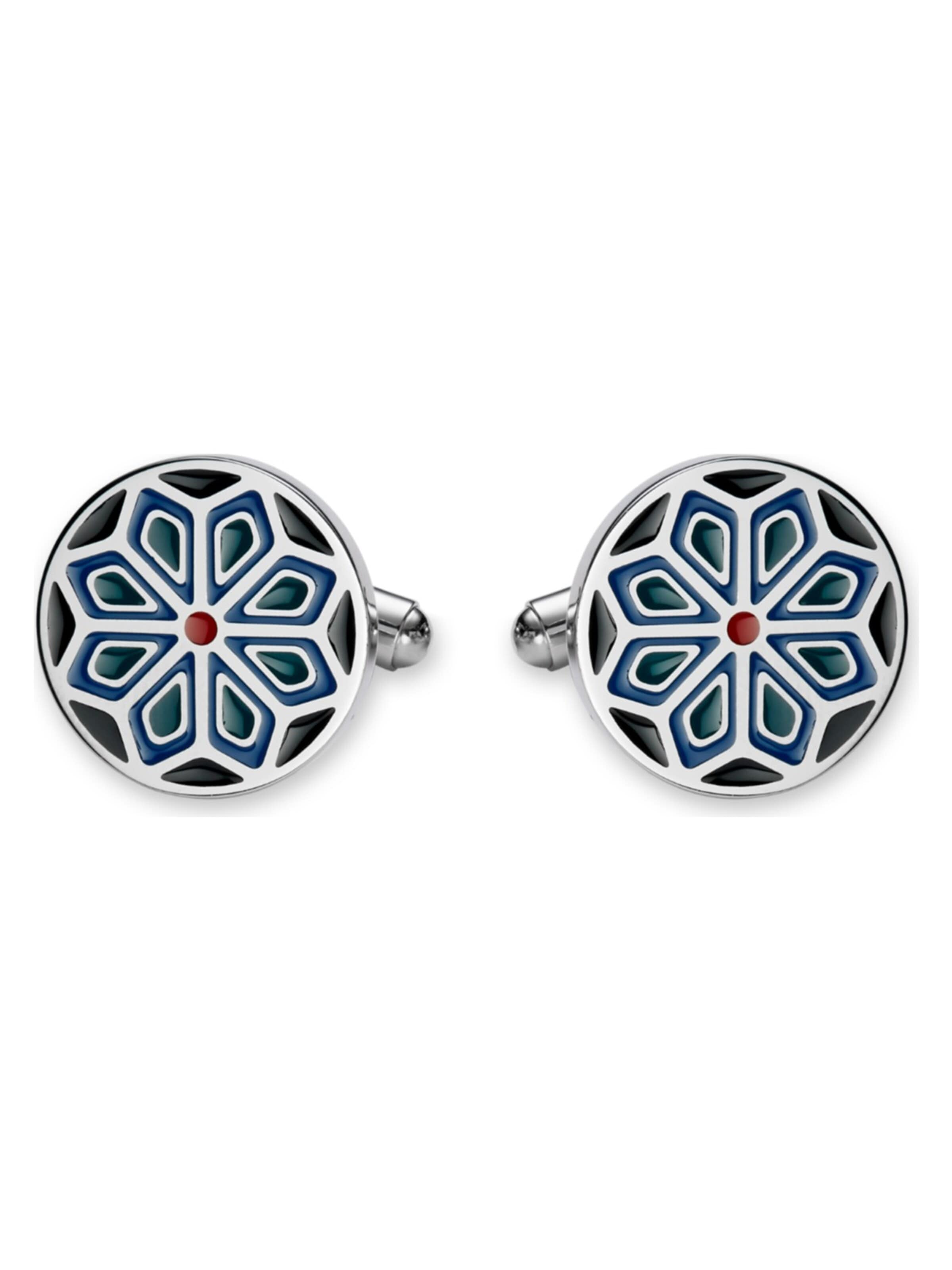 Bohemian Revolt Cufflinks 'Bard' in Blue: front