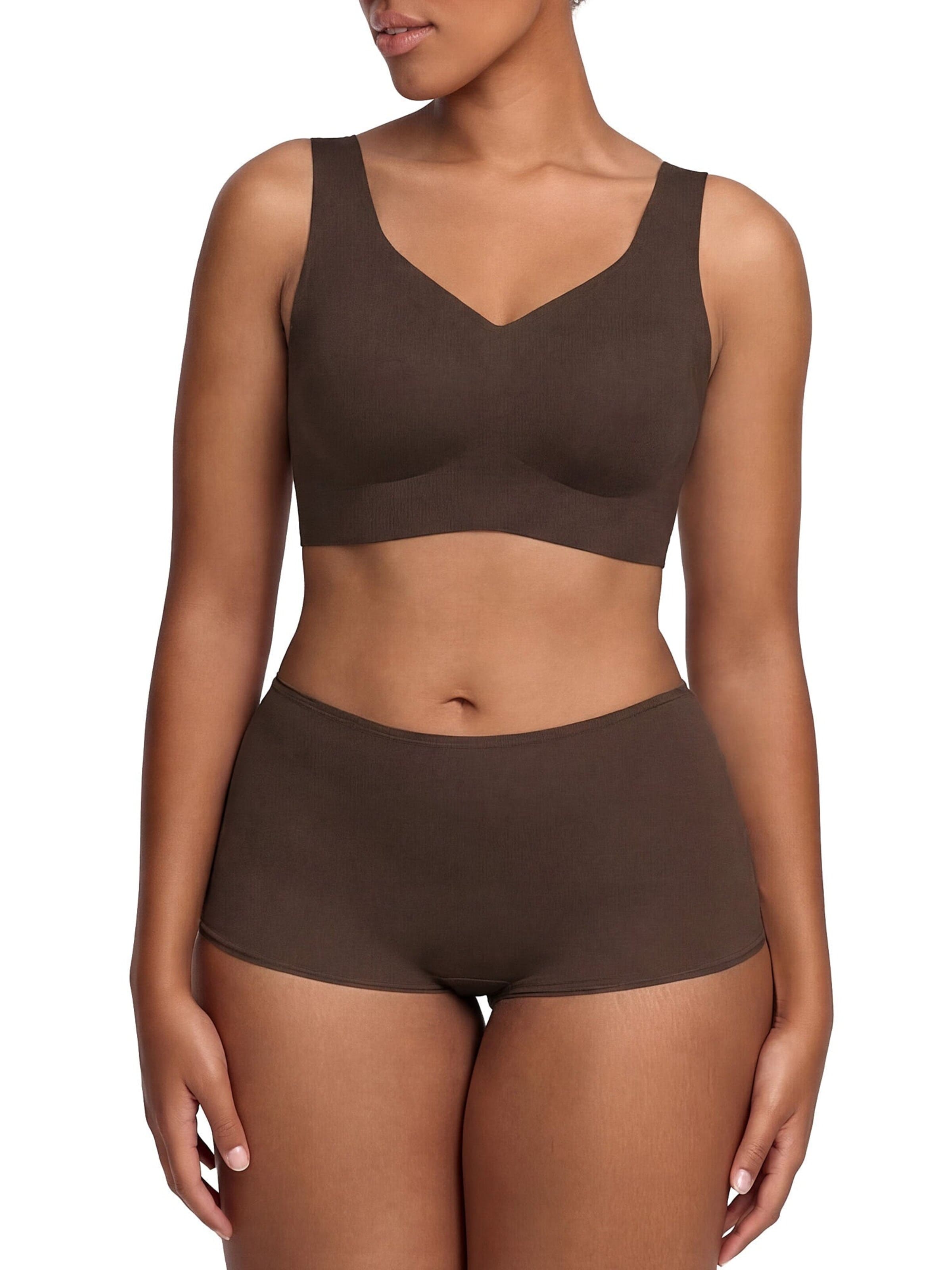 cfab (formerly creamy fabrics) Minimizer Minimizer 'Comfort Minimizer Back Support BH' in Bruin: voorkant