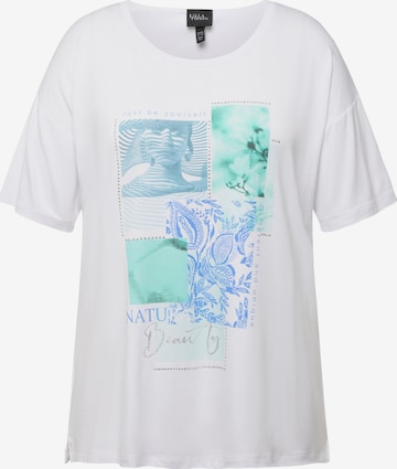 T-shirt Ulla Popken en blanc : devant