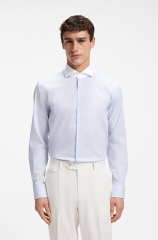 BOSS Slim fit Button Up Shirt in Blue: front