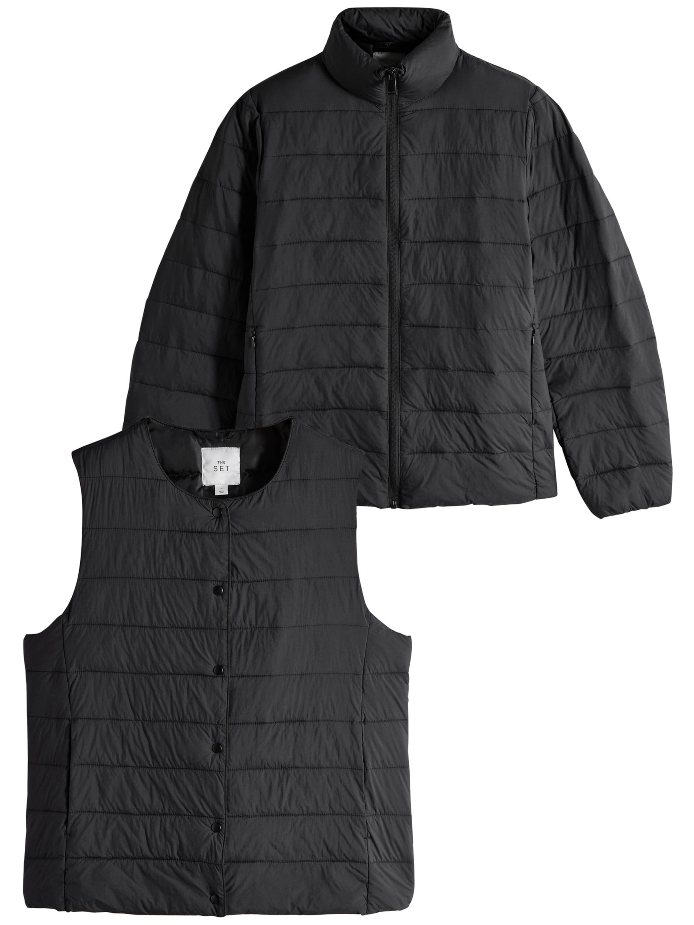 The Set Vest in Black: front