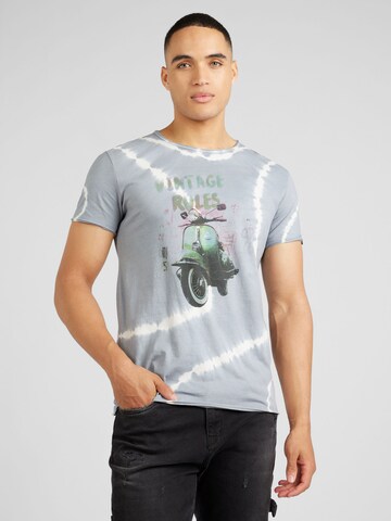 Tricou 'MT ROLLER' de la Key Largo pe gri: față