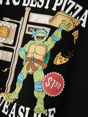 NAME IT Shirt 'NKMDACK TURTLES' in Zwart