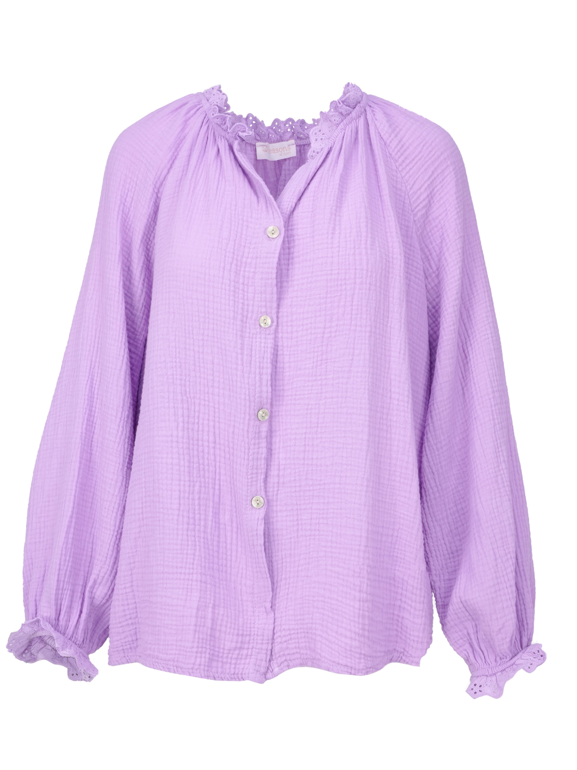 Seasons of April Blouse in Lila: voorkant
