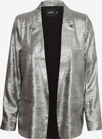 SOAKED IN LUXURY Blazer 'Ronya' in Silver: front