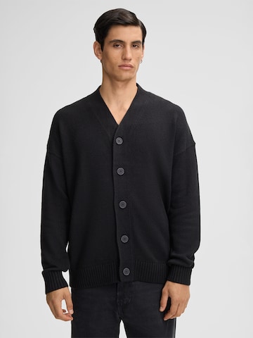 STRELLSON Strickjacke 'Tito' in Schwarz: Vorderseite