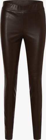 Cambio Skinny Leggings 'Randa' in Bruin: voorkant