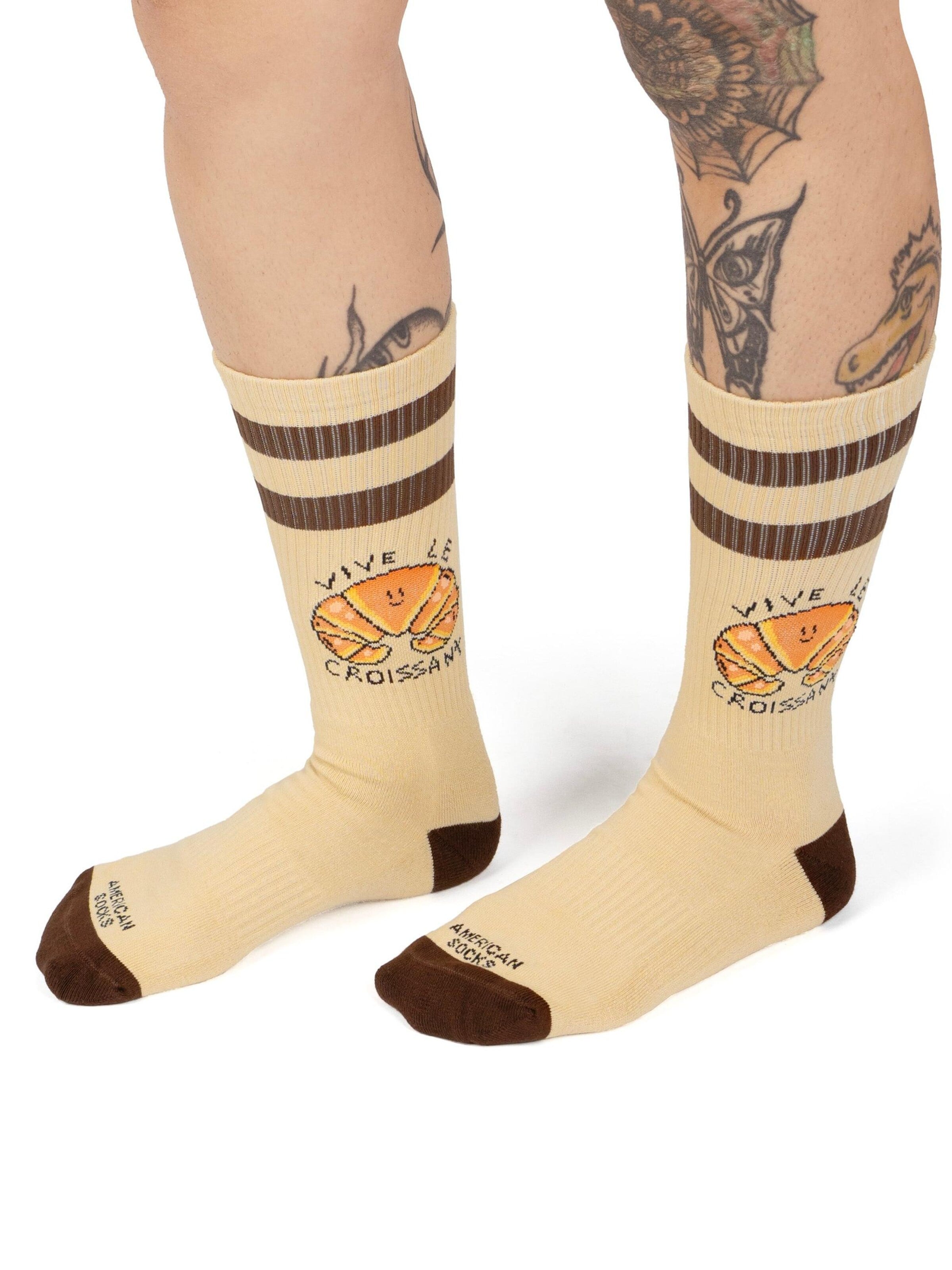 American Socks Socken 'Vive le Croissant - Mid High'‌‌‌‌‌‌ in Beige