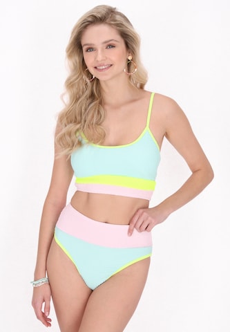IZIA - Bustier Bikini en azul: frente