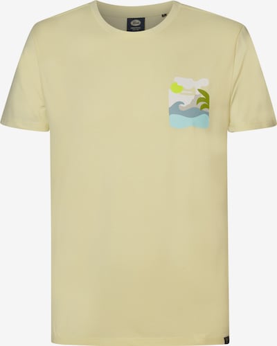 Petrol Industries T-Shirt 'Tropicale' en bleu / jaune / gris / vert / blanc, Vue avec produit