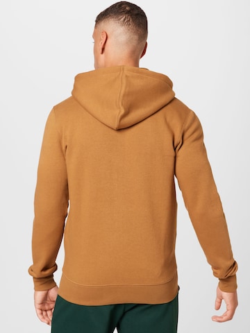 JACK & JONES Zip-Up Hoodie 'Star' in Brown