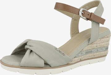 TOM TAILOR Strap sandal in Grey: front