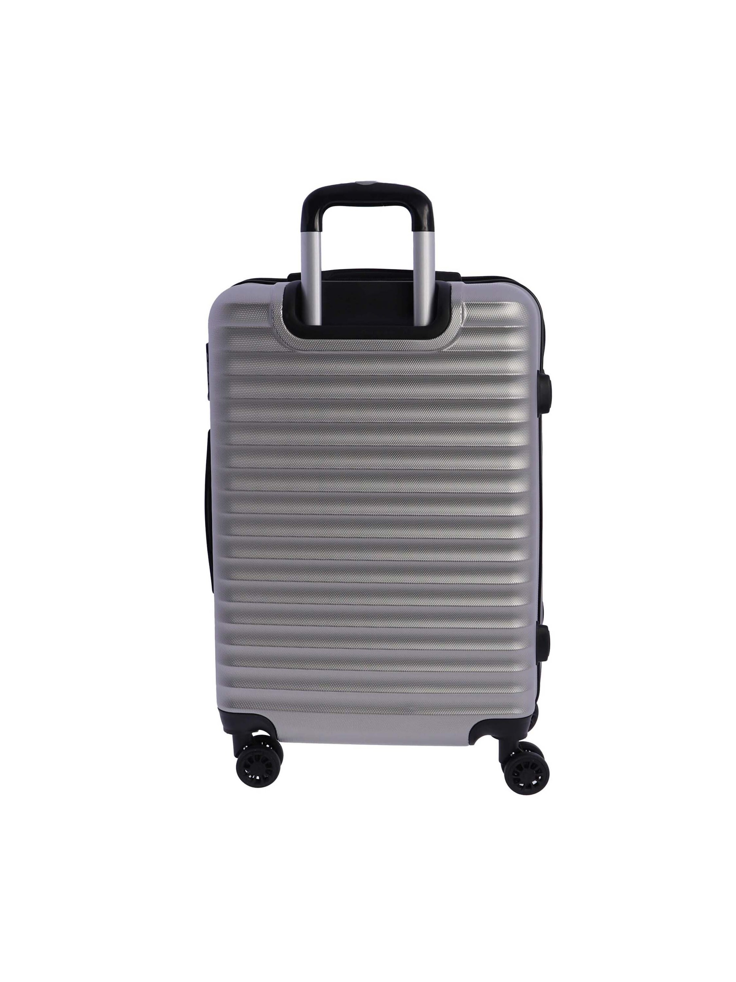 Don Algodon - Carrito 'DON ALGODON Maleta Mediana 23 kg | Maleta de Viaje Rígida con 4 Ruedas Dobles 360º, Candado TSA y Asa Telescópica | Equipaje Resistente al Agua para Viajes en Avión' en plata