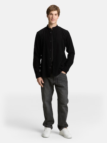 Coupe regular Chemise TOM TAILOR DENIM en noir