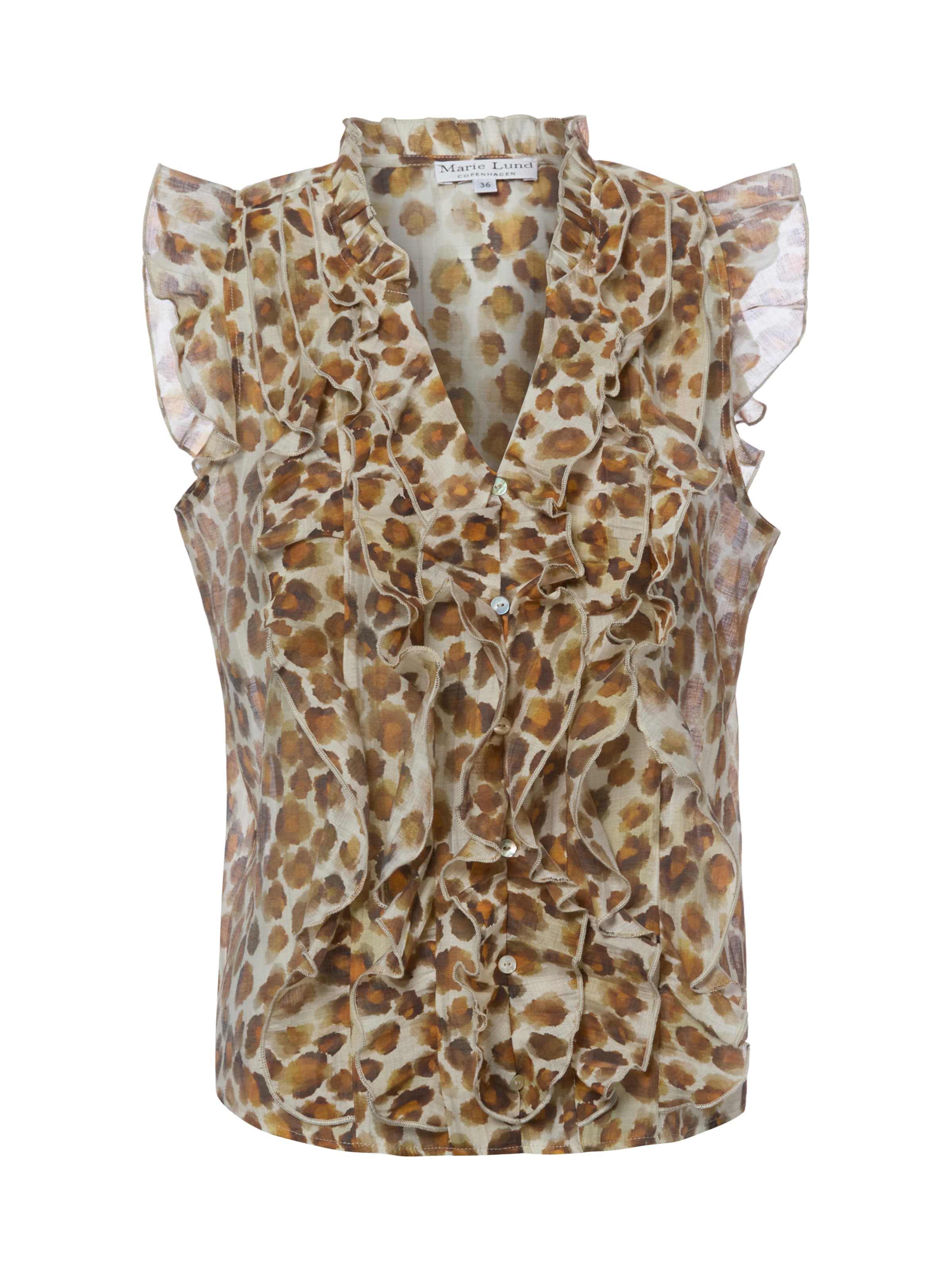 Marie Lund Bluse in Braun: Vorderseite
