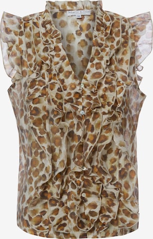 Marie Lund Bluse in Braun: Vorderseite