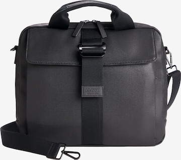 LLOYD Document Bag in Black: front