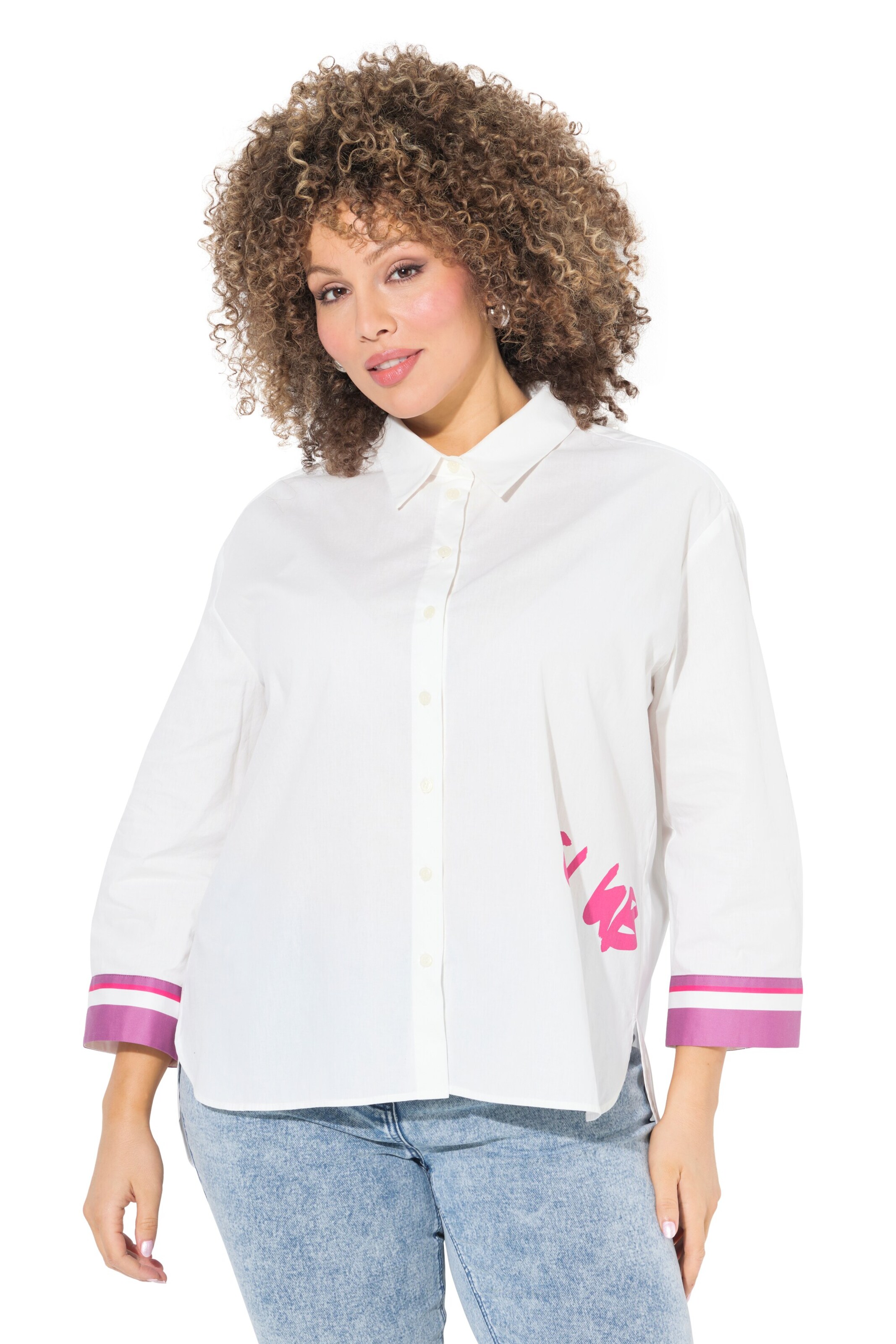 Ulla Popken Bluse in Weiß: Vorderseite