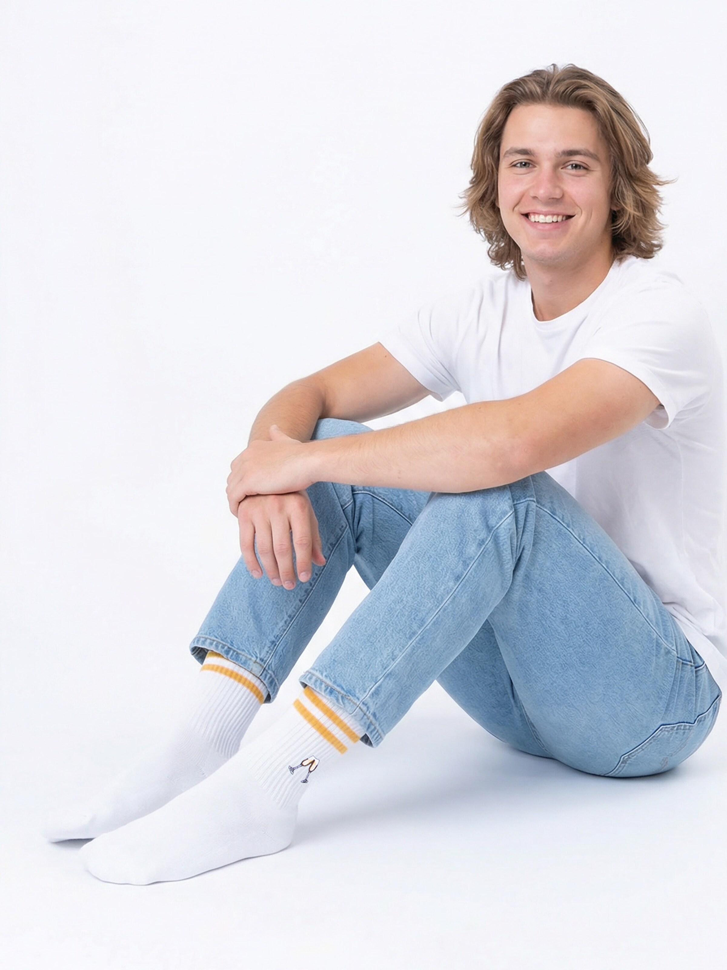 Occulto Sportsokken 'Summer' in Geel