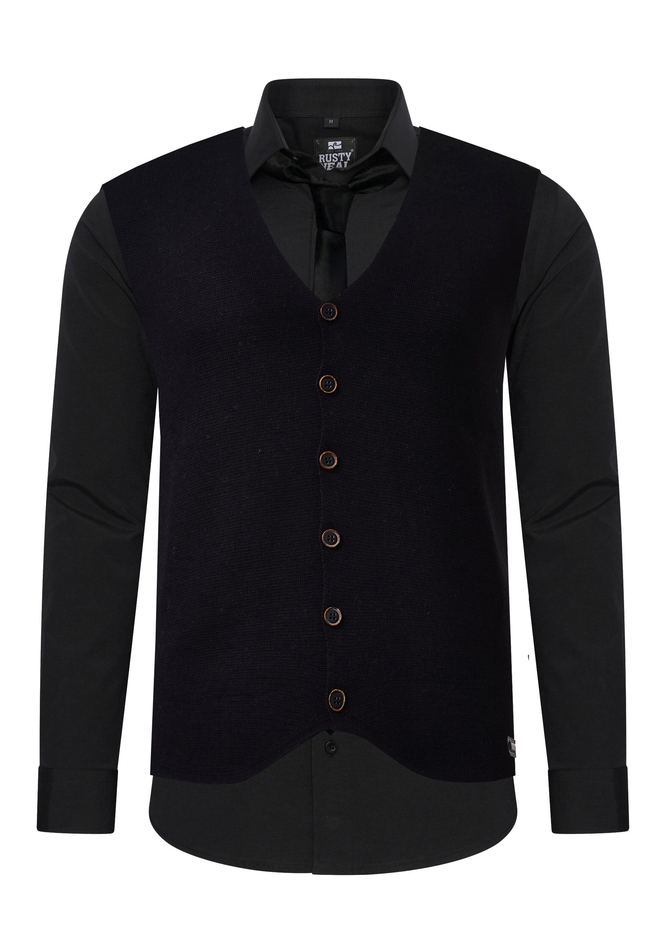 Rusty Neal Slim fit Button Up Shirt in Black