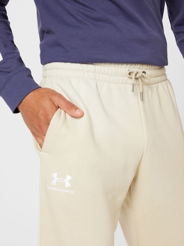 UNDER ARMOUR Normální Sportovní kalhoty – bílá