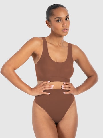Smilodox Bralette Bra ' Nysa ' in Brown: front