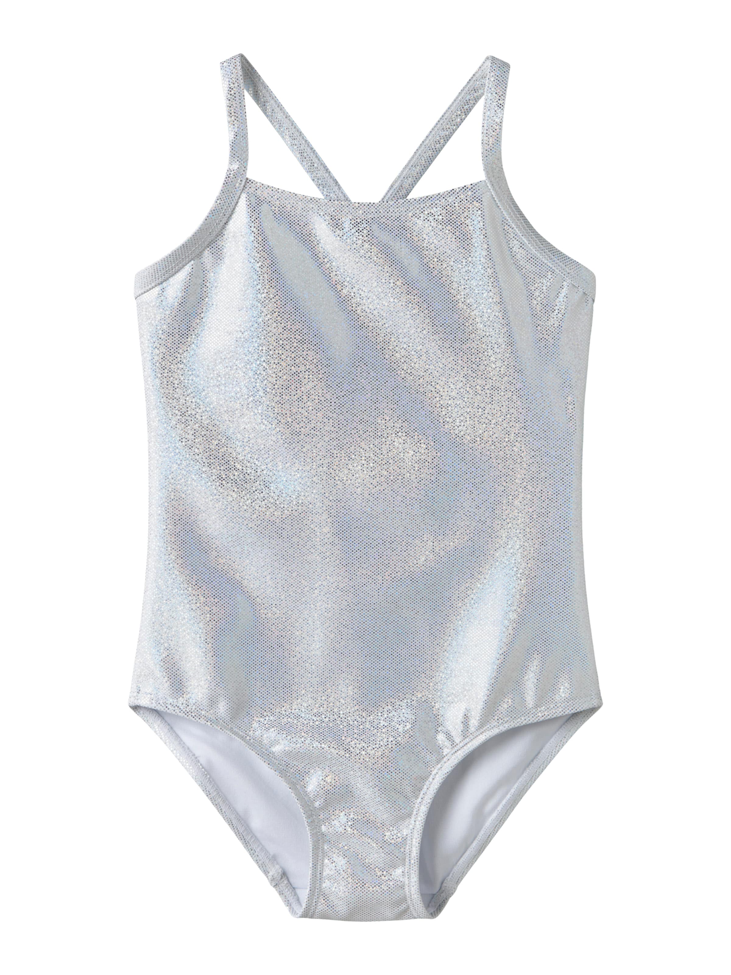 Costum de baie întreg 'NKFZOLA' de la NAME IT pe argintiu: față