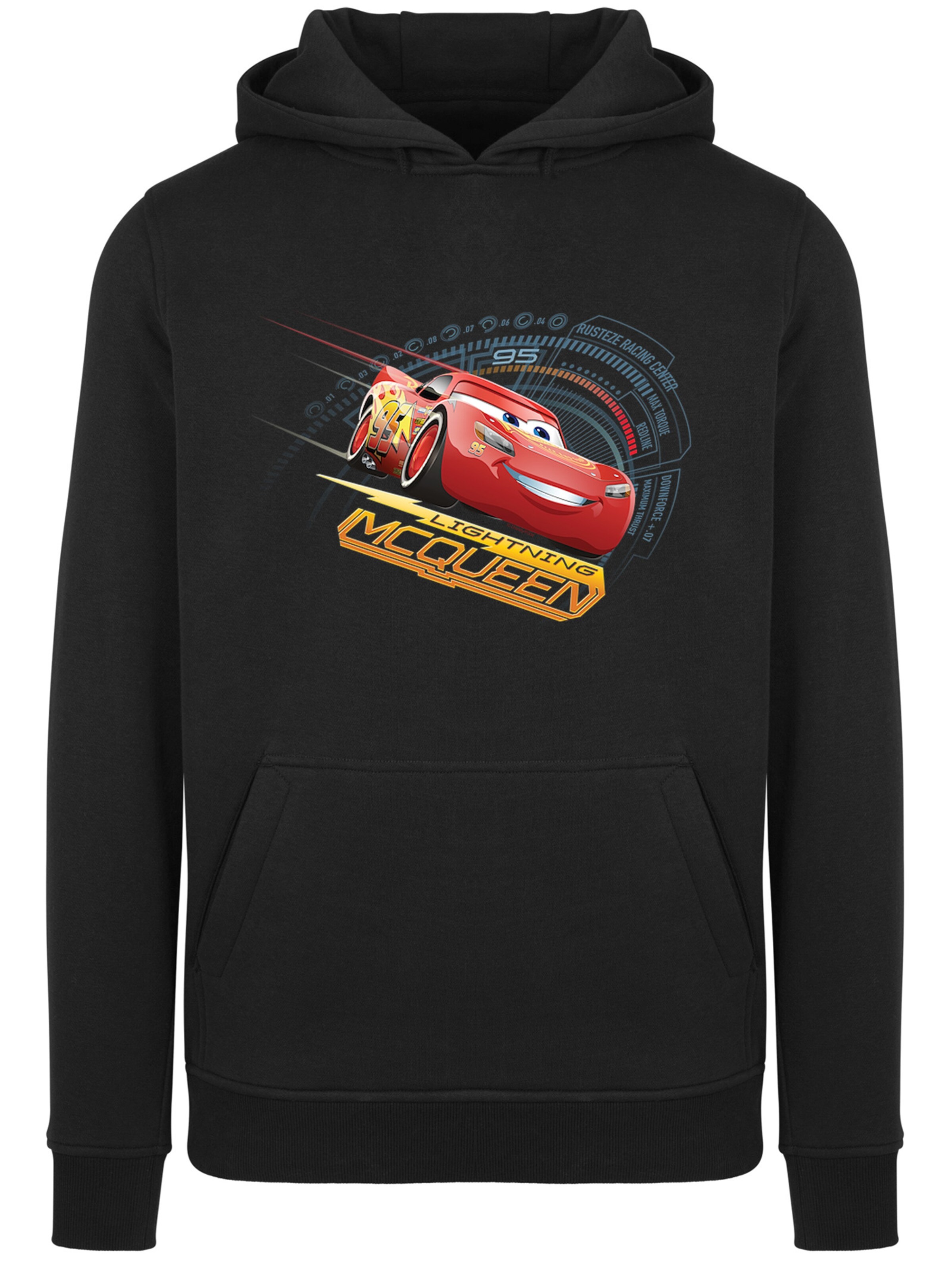 F4NT4STIC Sweatshirt 'Disney Cars Lightning McQueen' in Black: front