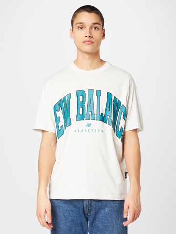 new balance Shirt in Wit: voorkant