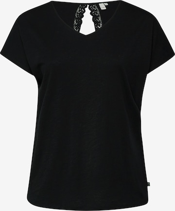 T-shirt QS en noir : devant