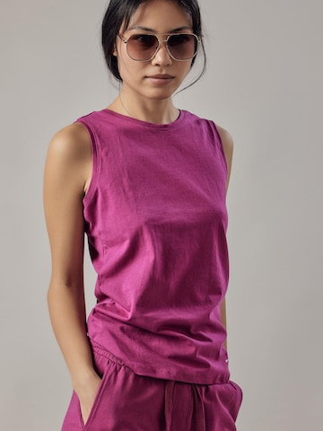 OWN Off With Nature Top 'Canotta Girocollo' in Roze: voorkant
