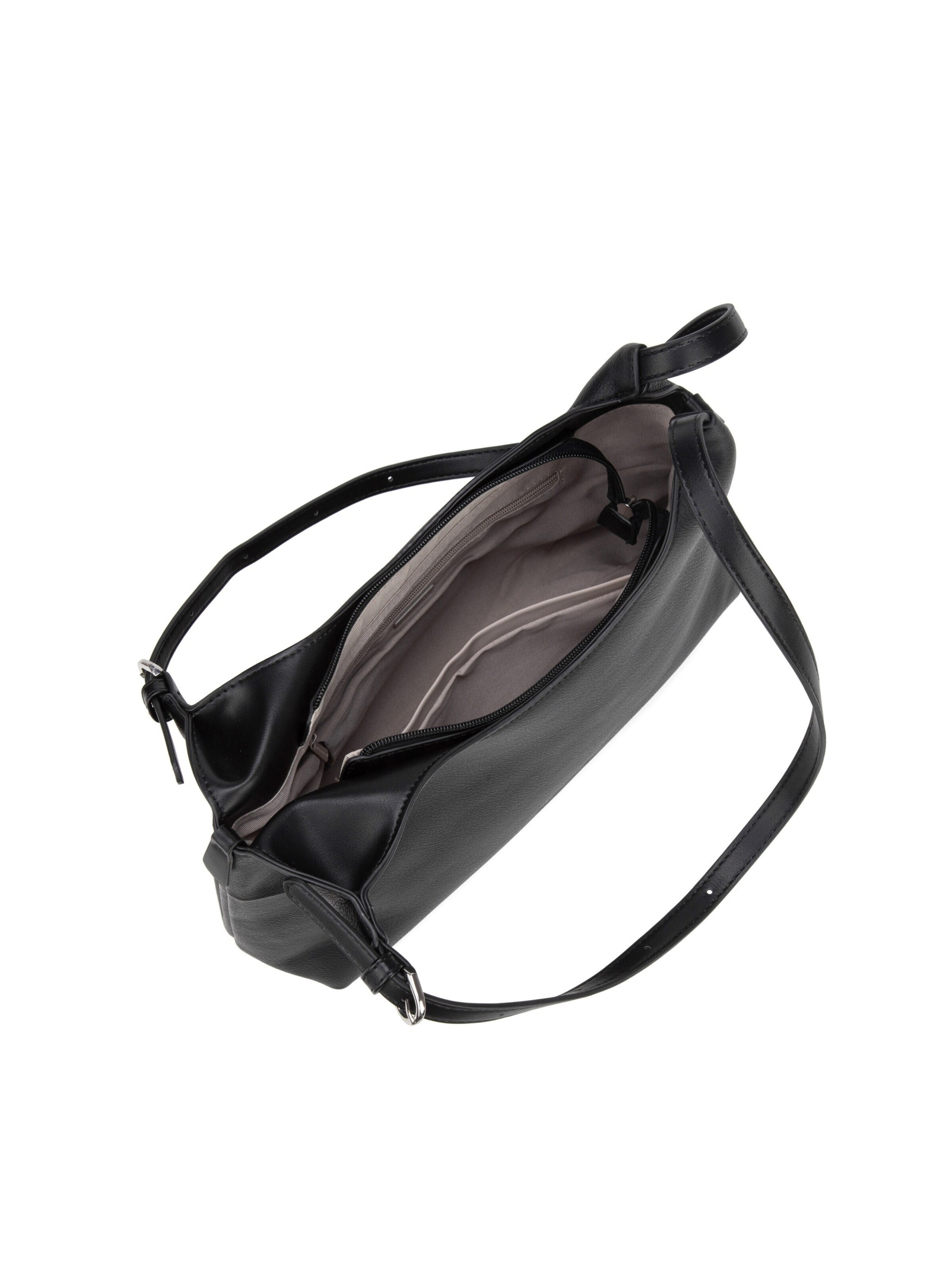 Borsa a spalla 'Borsa a Spalla Hobo David Jones Ecopelle Morbida Zip' di David Jones in nero